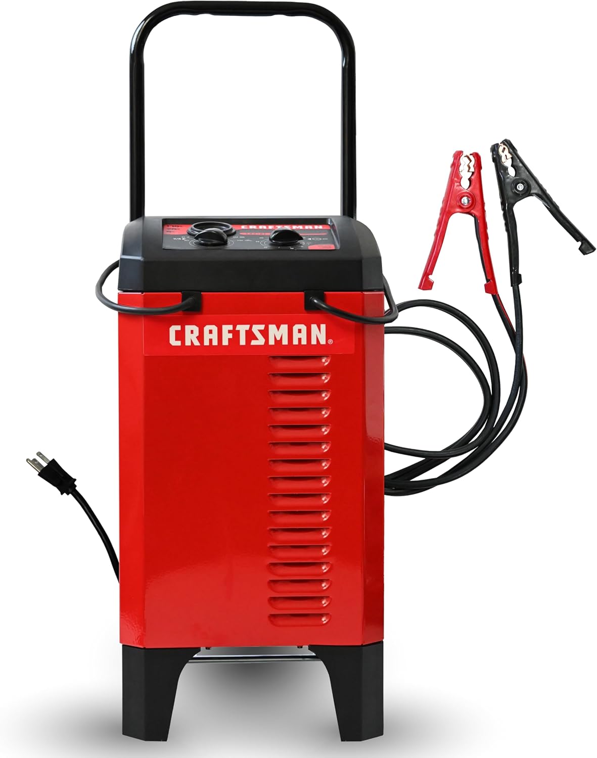 CRAFTSMAN Manual Wheeled 6A Battery Charger and 175A Engine Starter, 2-in-1 Solution for 12V Batteries, 25A Boost, Timer-Controlled, CMXCESM274, for Car, SUV, Truck, and Boat Batteries