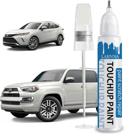 Blizzard Pearl Tricoat(070) Touch Up Paint for Toyota-Exact Match 2 in 1 touchup Paint Pen for Chips and Nicks Repair Car Paint Scratch Repair Kit