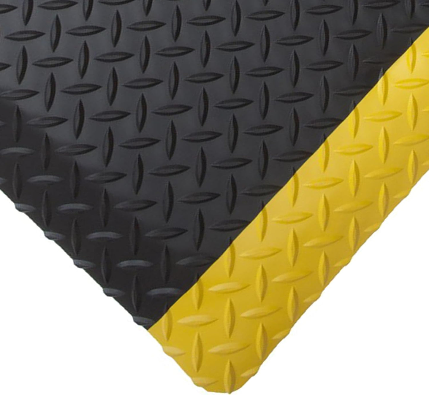 Rhino Mats, American Classic Diamond Anti-Fatigue Mats, Industrial Ergonomic Comfort Standing Mat for Work, Home, Garage, Office, Kitchen or Anywhere (Black/Yellow 9/16" Thick, 4 FT. x 11 FT.)