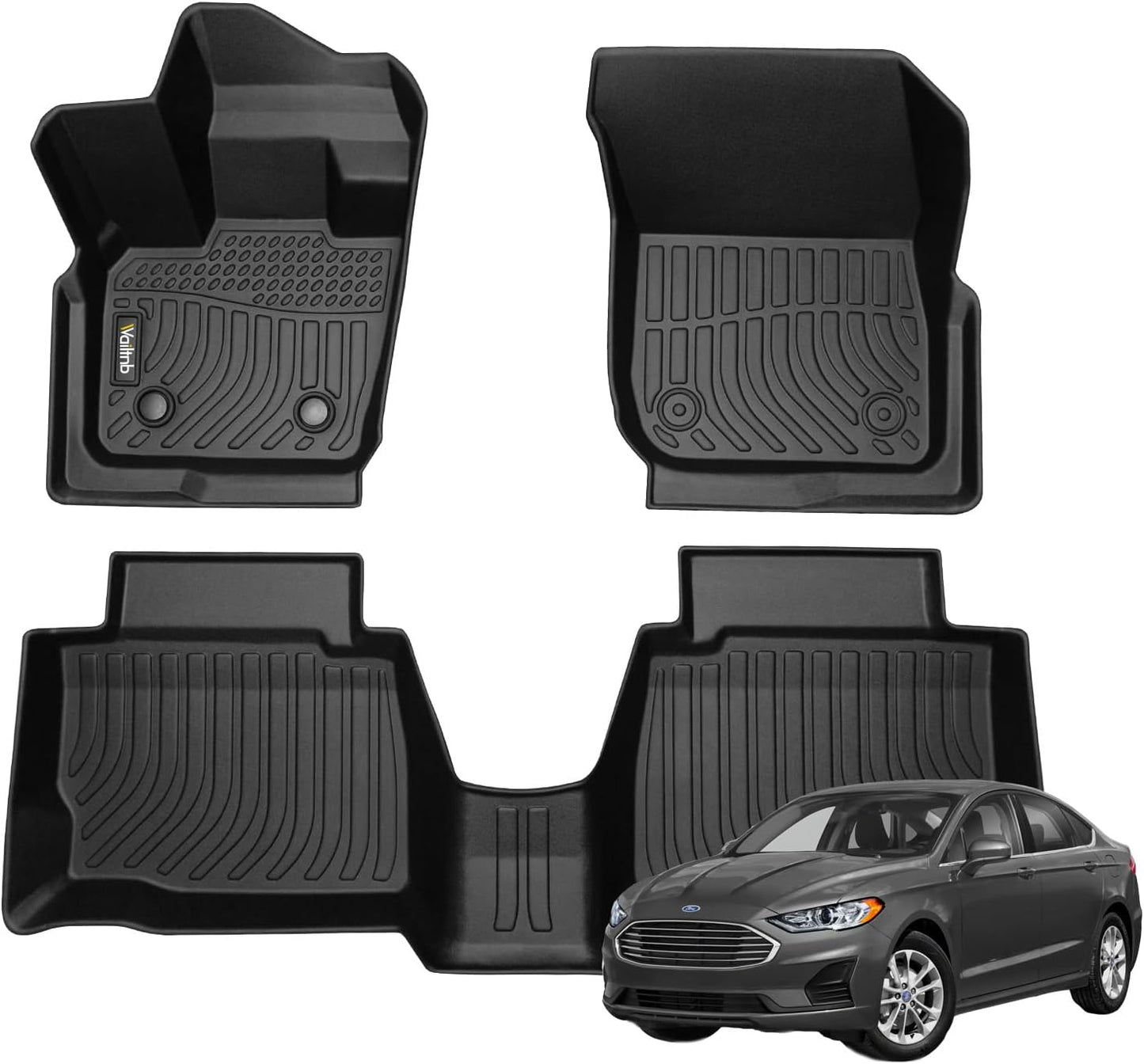 Floor Mats Custom for Ford Fusion 2021-2017 All Weather Floor Liners Fits Fusion 17-21 Accessories for Ford Fusion 2021 Car Mats for Fusion