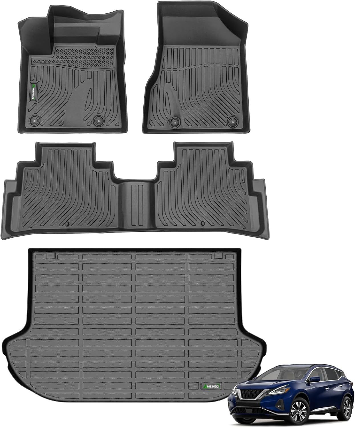 ANBINGO®Floor Mats Fit for Nissan Murano 2024-2017.5&Cargo Liners All Weather Mats for Murano TPE Car Mat Rugs for Nissan Murano Rubber Trunk Carpet for Murano Automotive Accessories