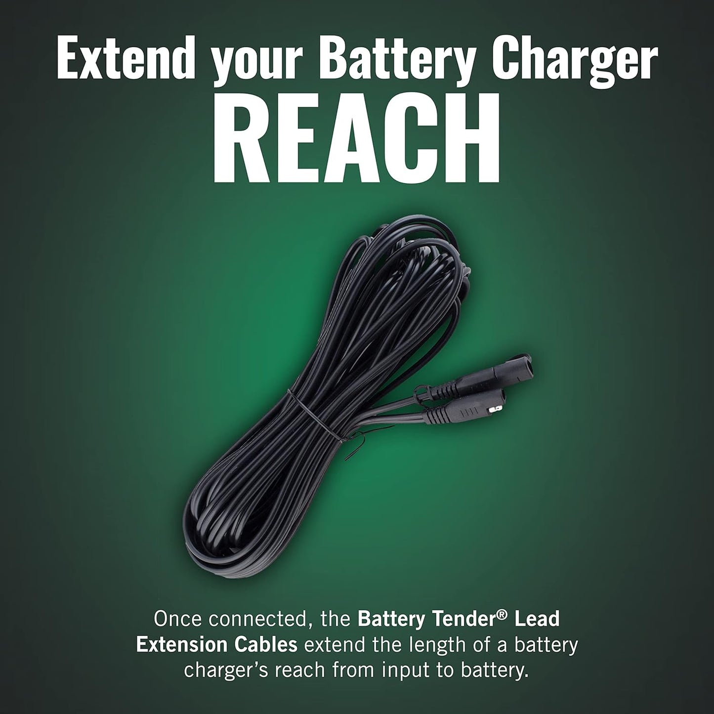 Battery Tender 12 Foot Extension SAE Cable 4 Pack - Designed for Use with Battery Tender Chargers - Quick Connect Plugs for Easy Connection to Motorcycle, Cars, ATVs and More - 081-0148-12-BG4