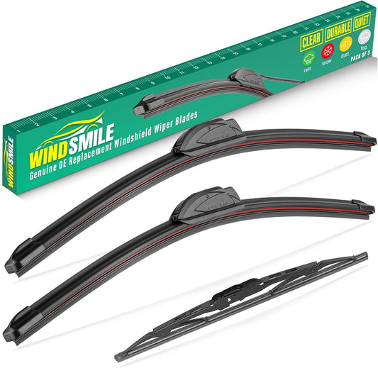 24" 16" 12" Windshield Wiper Blades Replacement for Hyundai Tucson 2005 2006 2007 2008 2009 Premium All Weather Front Rear Wipers Set - OEM Quality (Pack of 3)