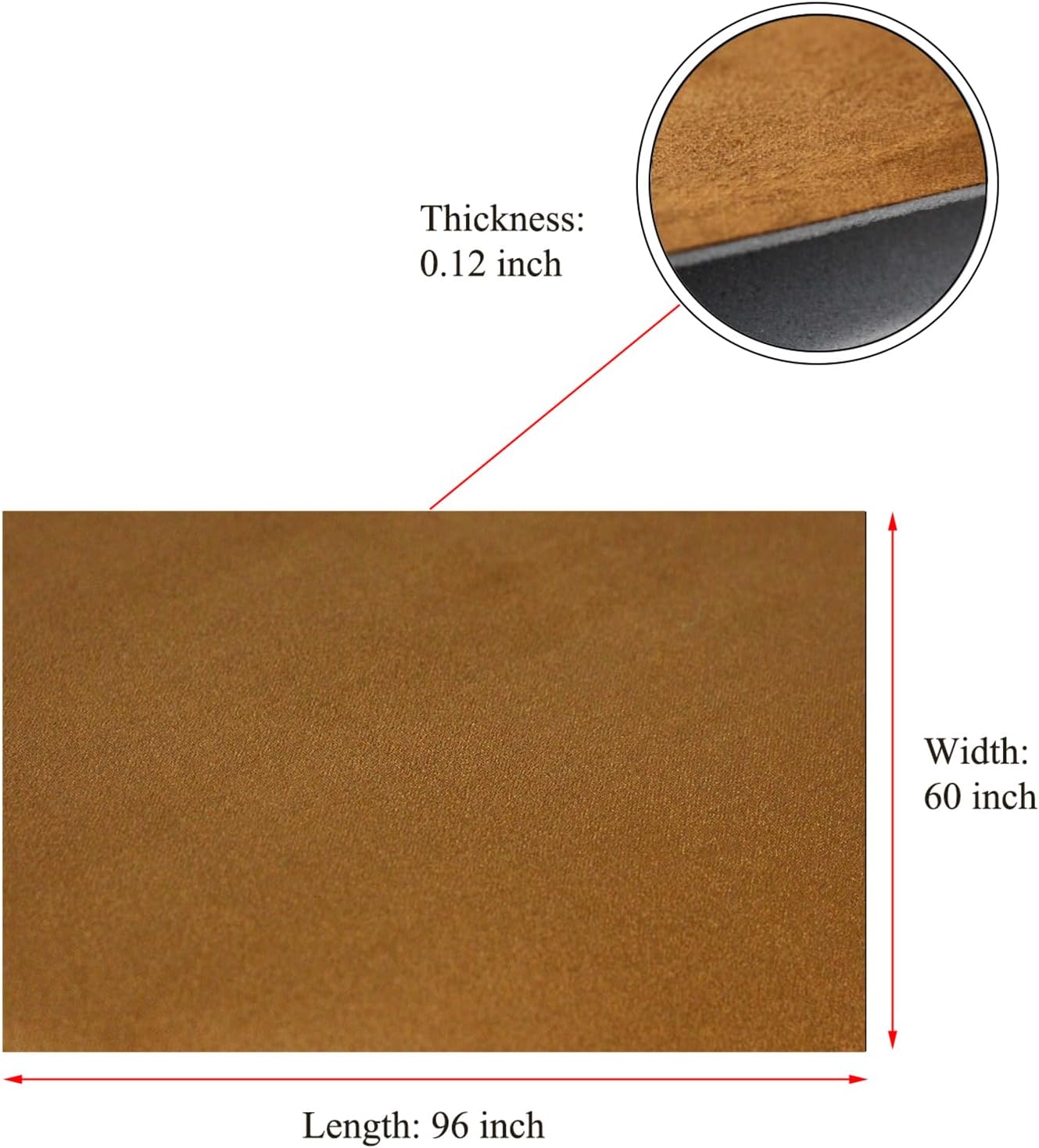 Suede Headliner Fabric with Foam Backing - Black Suede Headliner Material for Car/Truck/SUV/RV Roof, Home Repair/DIY Headliner Material Automotive Headliner Fabric (Tan, 96"×60“)