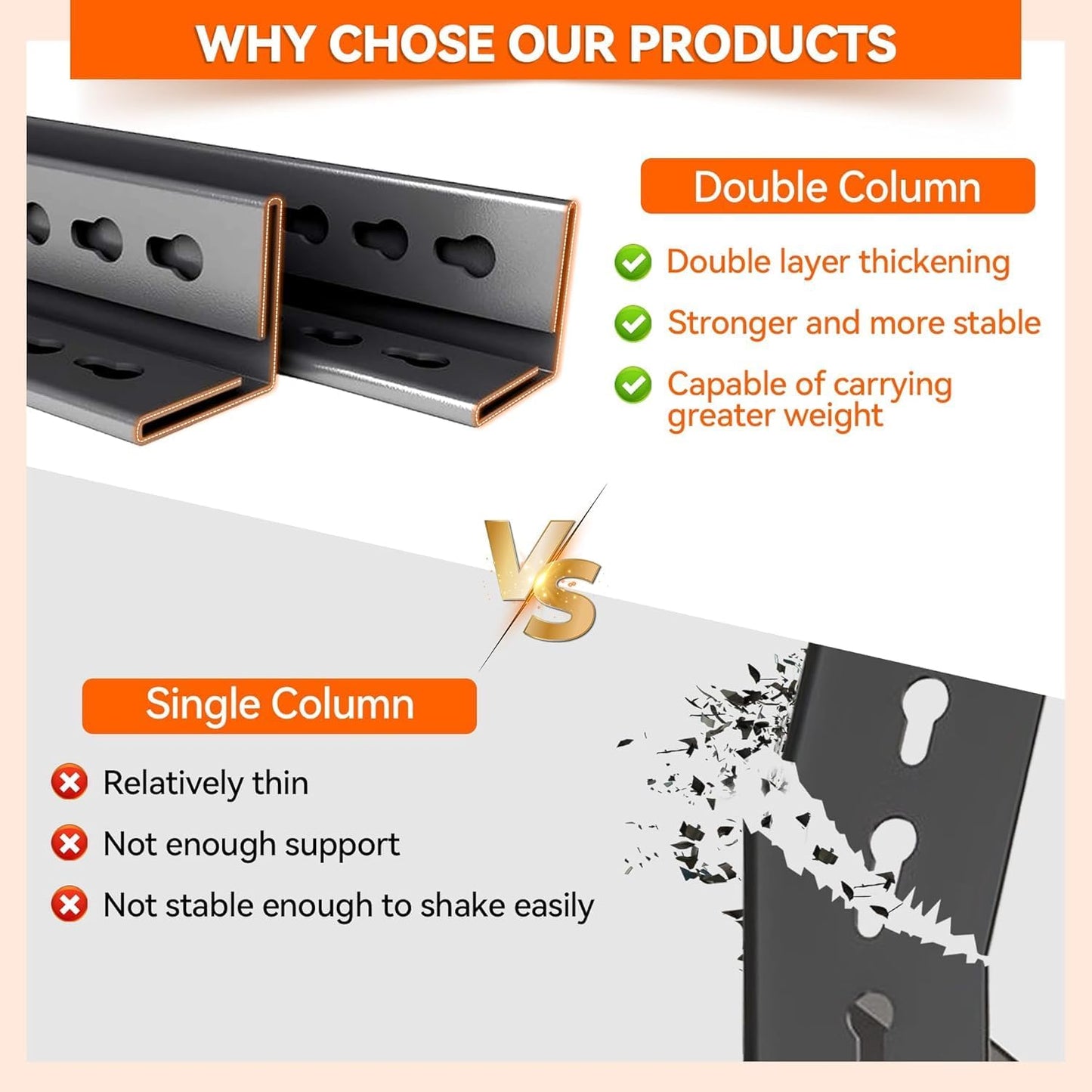 Metal Garage Shelving Unit, Heavy Duty 4-Tier Adjustable Storage Rack, Steel Shelving,2000 lbs Capacity, Industrial Shelves for Heavy Tools and Equipment (4-Tier 54" H x 32" W x 14" D)