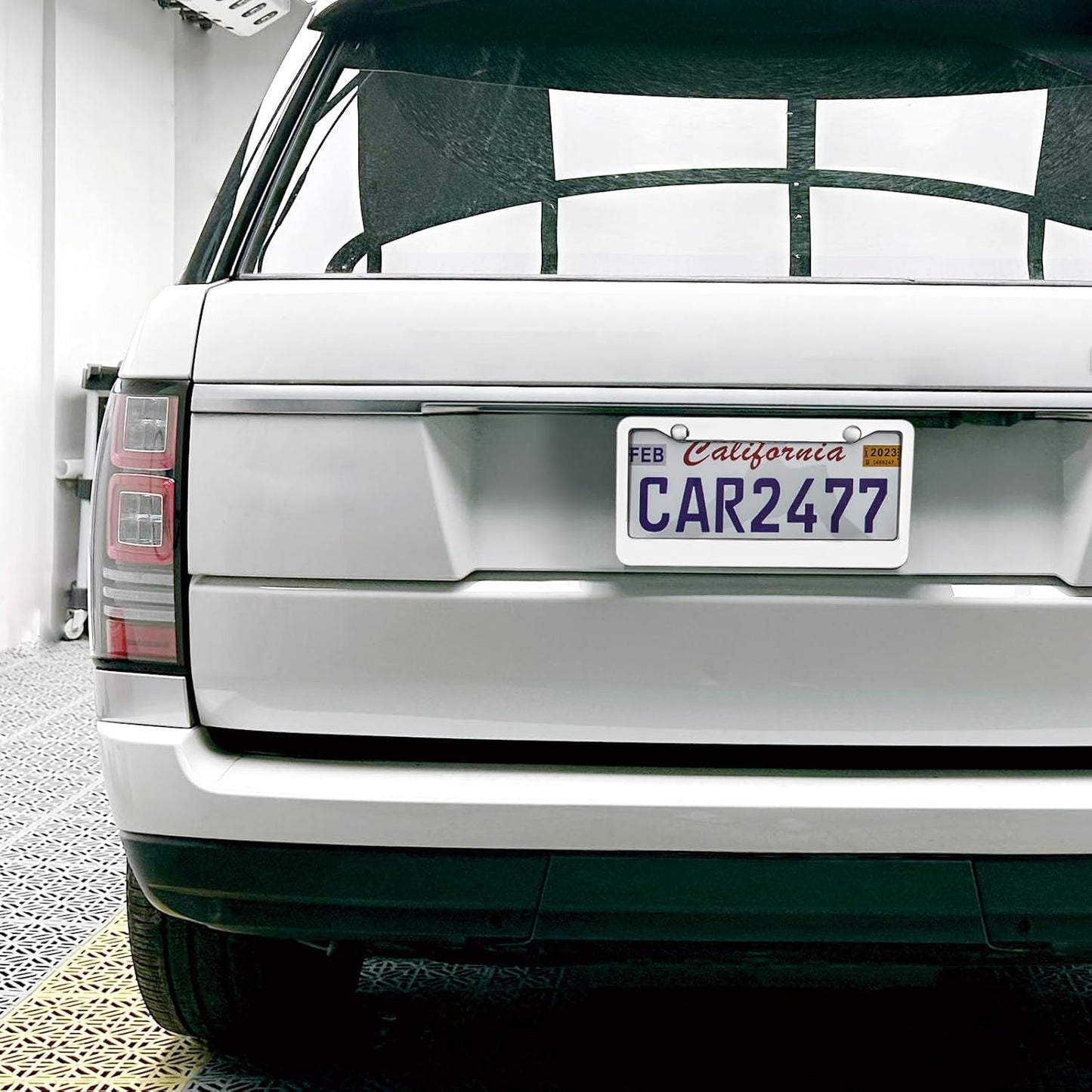 2PCS Chrome License Plate Frame, 2 Holes Silver Stainless Steel License Plate Frames, Universal Car License Plate Holder for Man, Licence Plate Frame and Screws, by Lengnoyp