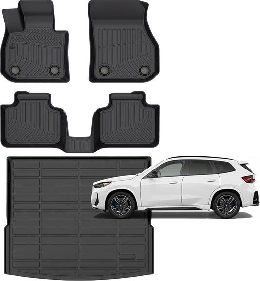 for BMW X1 Floor Mats 2025 2024 2023 Car Mats for BMW X1 All Weather Floor Mats Cargo Liner Anti-Slip Rubber Mats Custom Fit for X1 Accessories 2023-2025