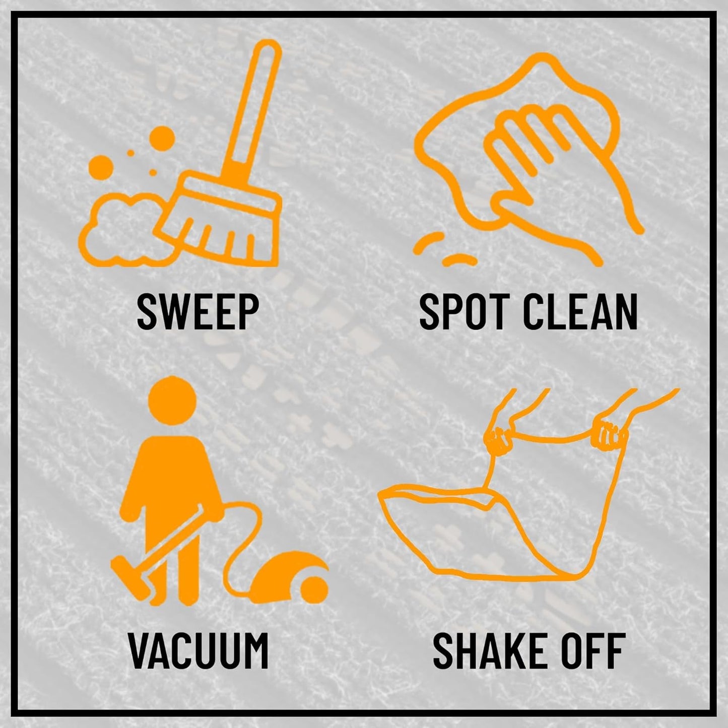 Ottomanson 2'7" x 11' Hallway Runner with Scraper Pile - Extra Durable Non-Slip Rug Mat for Indoor & Outdoor Use - Ideal for Kitchen, Entryway & Garage - High-Traffic Carpet, Brown