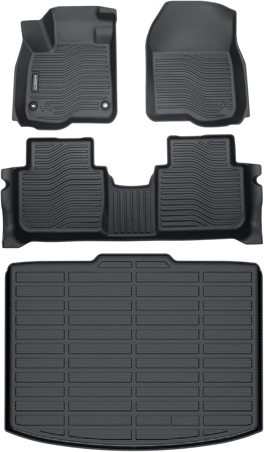 Auxko All Weather Floor Mats Cargo Liner Fit for Honda CR-V 2023 2024 2025 2026 (Not Hybrid) TPE Rubber Liners Set CRV Accessories Cargo Liner for Lowest Position
