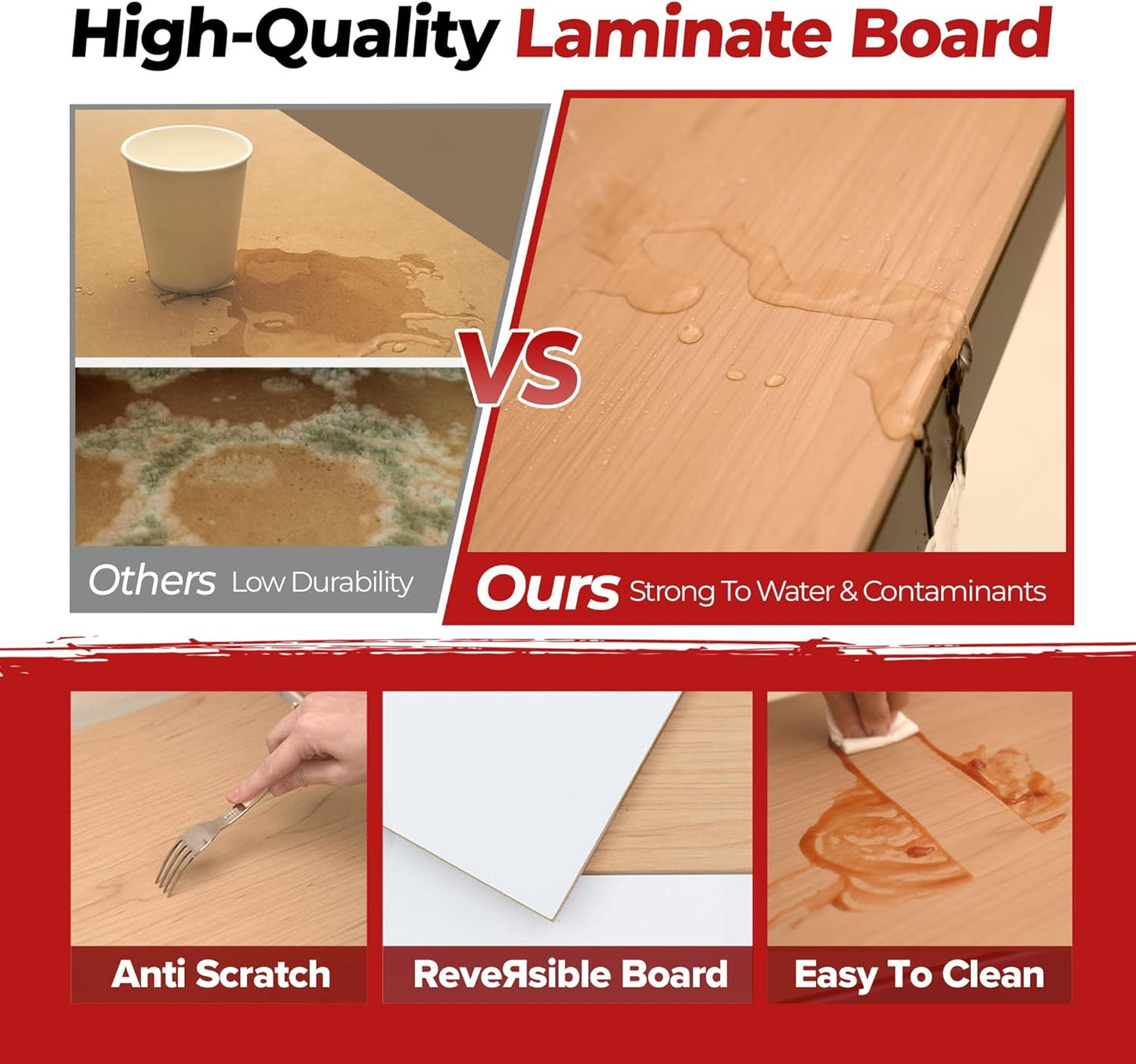 HOMEDANT 5 Tier Laminated Boltless Heavy Duty Garage Storage Adjustable Wide Size Metal Shelving Unit Utility Rack Shelves Organization Multipurpose Shelf Shed Warehouse 47.7"W x 24.1"D x 71.3"H 1Pack