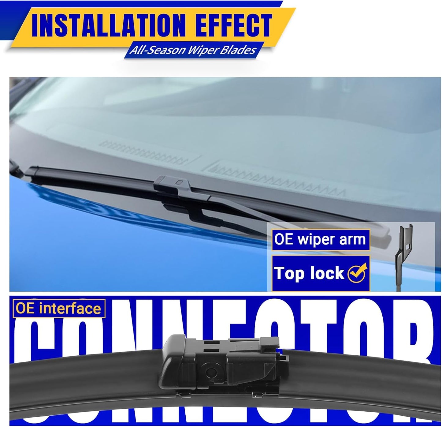 3 wipers Replacement for 2013-2021 2022 2023 Chevrolet Chevy trax/2013-2021 2022 Buick Encore, Windshield Wiper Blades Original Equipment Replacement - 26"/14"/10" (Set of 3) Top Lock