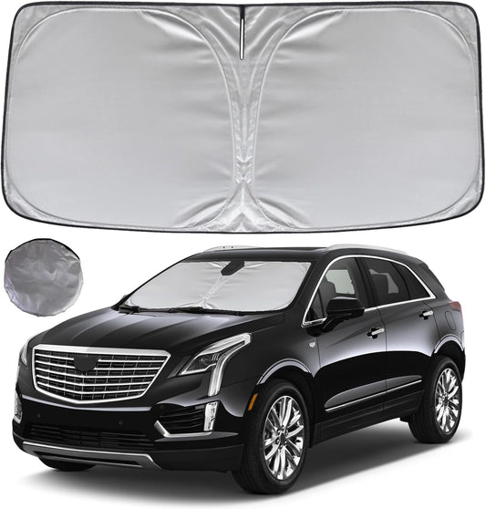 KAYZT Windshield Sun Shade for 2017-2025 Cadillac XT5 Foldable Sunshade SUV Front Window Custom Fit Car Accessories