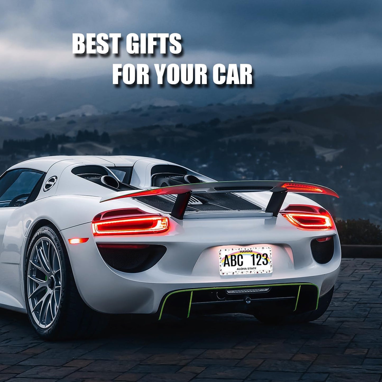 Cute Dog Cat Mouth License Plate Frame Colorful Animal License Plate Holder Stainless Steel License Plate for USA Canada 6.3" X 12.3" with 2 Holes and Screws