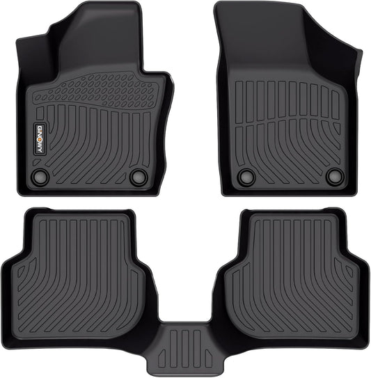 GINOWY-Floor Mats for Volkswagen VW Jetta 2012-2018 丨TPE All Weather Car Mat for VW Jetta Floor Liners Mat Custom Fit for Jetta Accessories Without Cargo Trunk Mat Trunk Liner