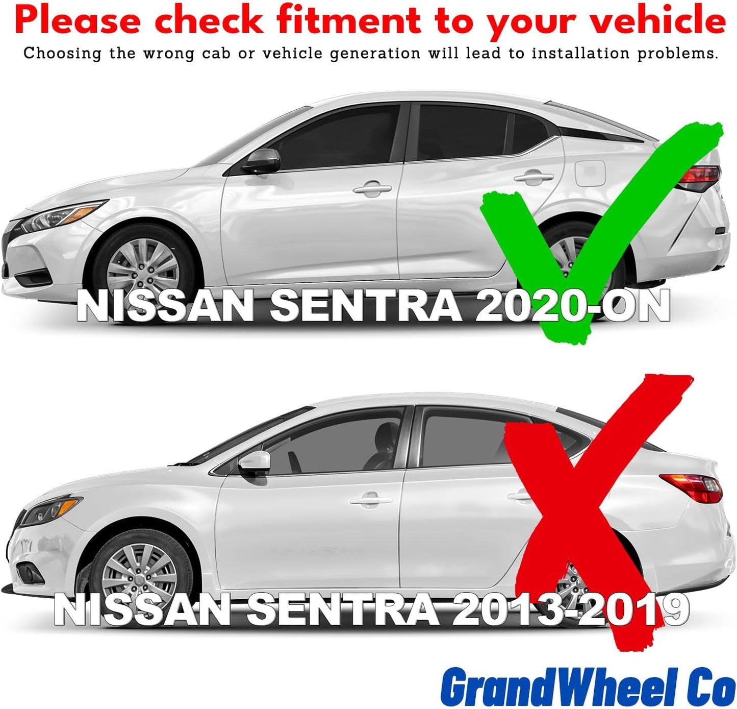 Window Deflectors Smoke Tinted in-Channel Side Window Vent Visor Deflectors Rain Guards Compatible with Nissan Sentra 2020-2025 - 4 pcs. GW0956