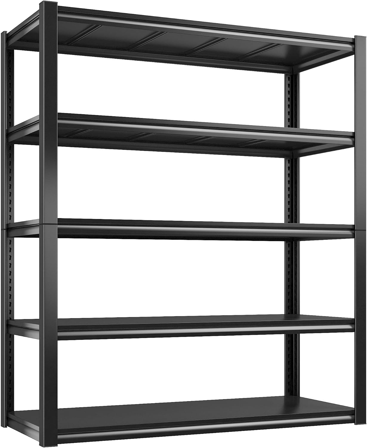 REIBII 48" W Garage Shelving 2500LBS Storage Shelves Adjustable Metal Shelving Heavy Duty Garage Shelves for Warehouse Pantry Basement 48" W x 72" H x 18" D