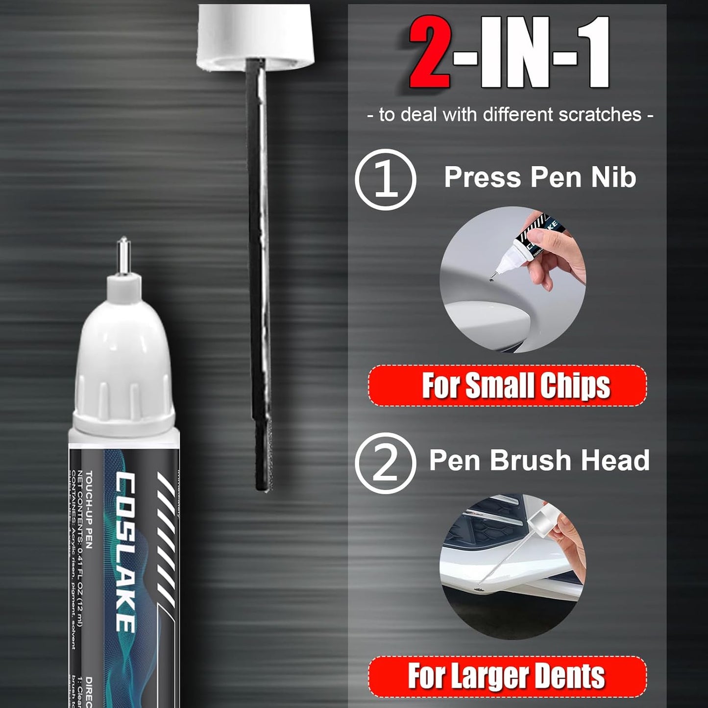 Car Touch Up Paint(Latte Metallic(G5D/WA615G)) for Cadillac, Car Paint Scratch Repair Kit, Quick & Easy Solution to Repair, 2 in 1 Scratch Remover Pen with 2PCS Disposable Micro Applicators