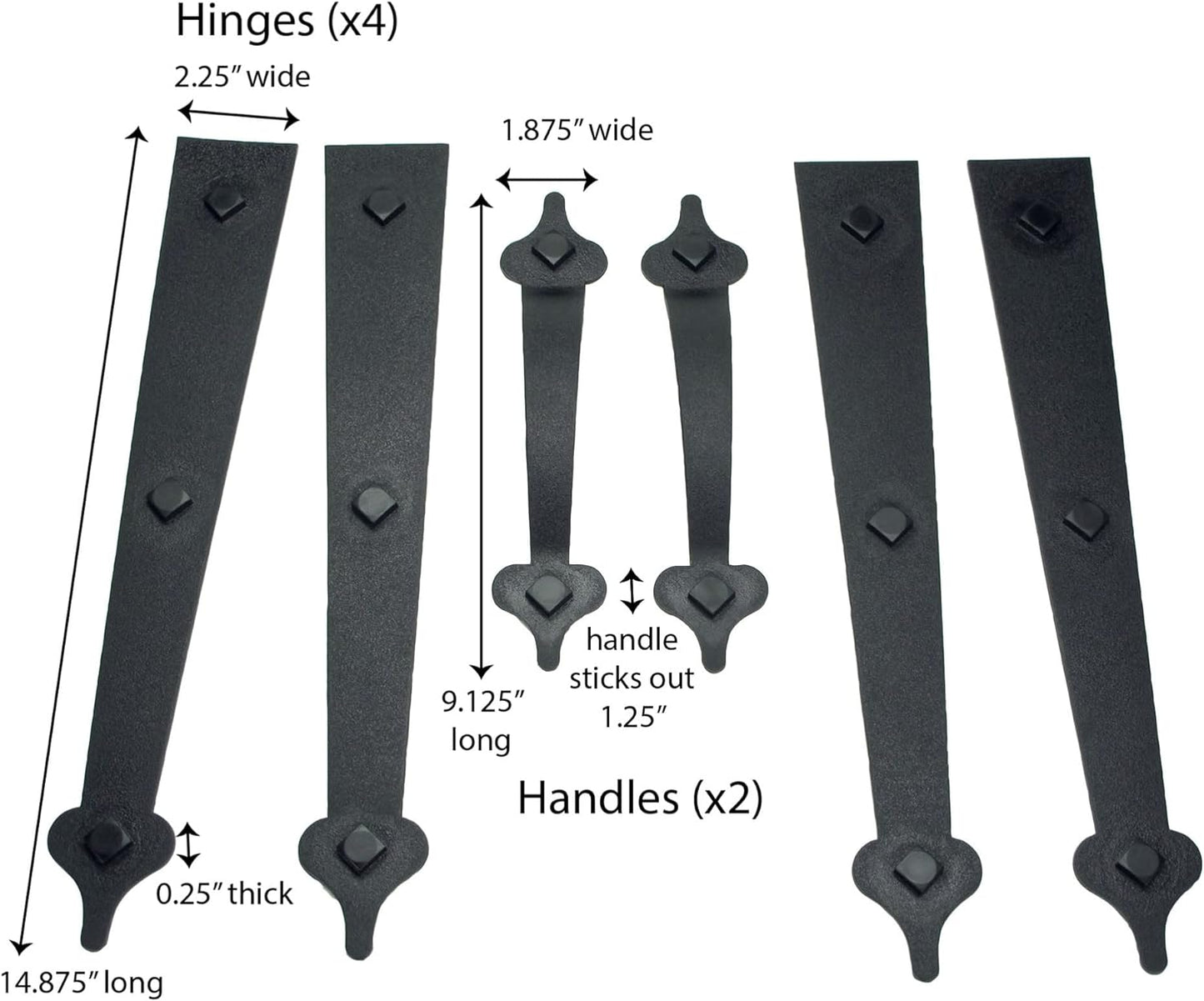 Household Essentials Garage Handle and Hinge Magnets – Decorative Magnetic Hardware Steel Doors, Easy Installation, Durable & Weatherproof, Set of 6