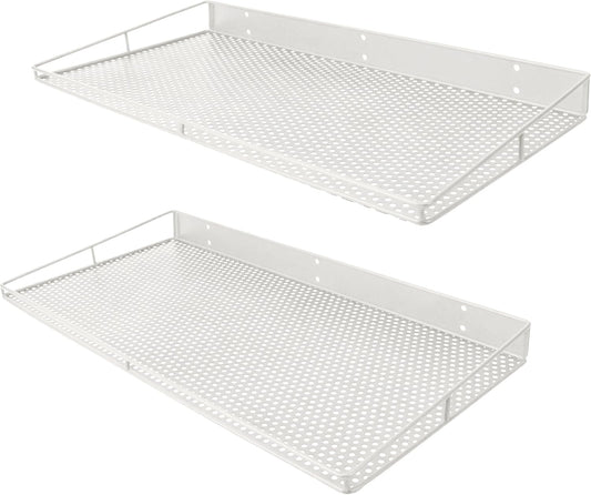 RedCall Heavy-Duty Wall Shelf, 2 Pack Garage Shelf, 23.5" x 12" Large Wall Mounted Shelves for Garage, Laundry Room, Closet, Holds Up to 75 Lbs