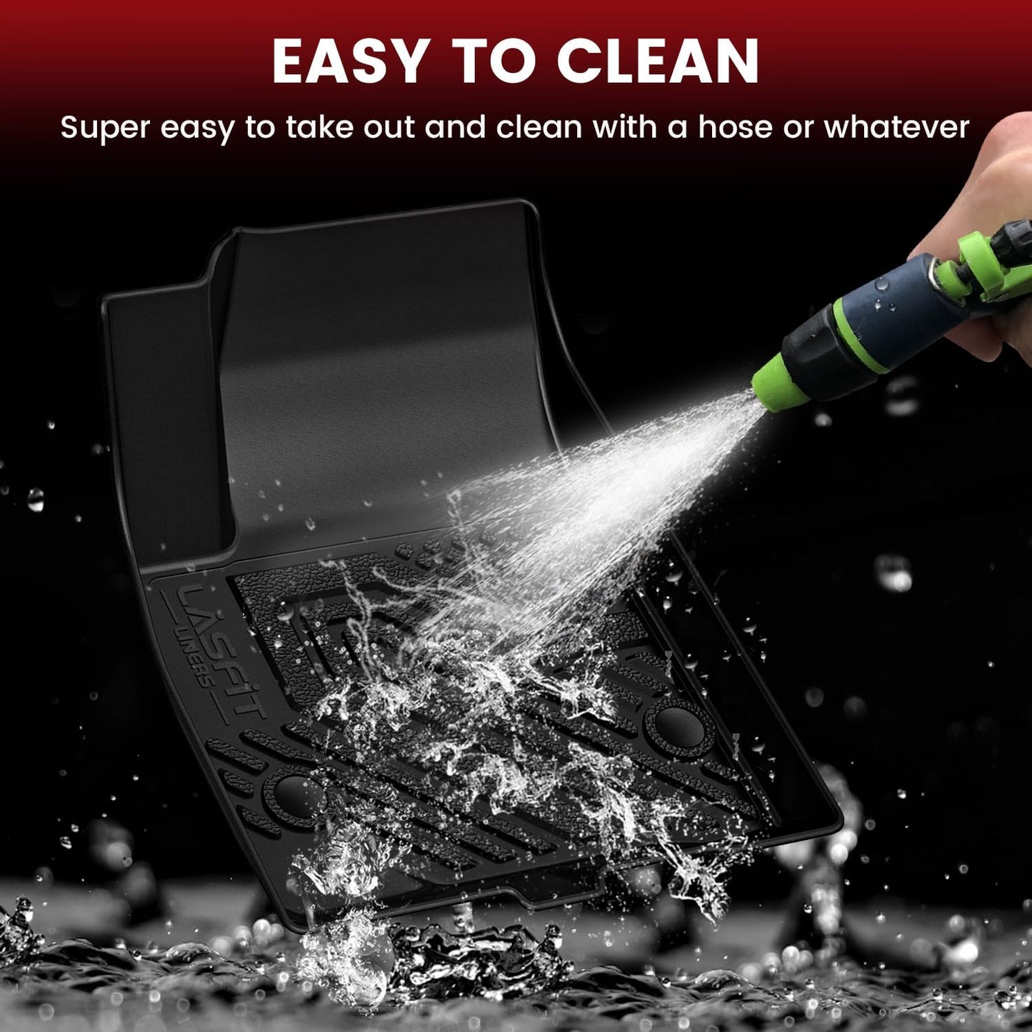 LASFIT Floor Mats & Cargo Liner with Backrest Mat for GMC Acadia 2017-2023 (Only Fit 6 Seats), All Weather TPE Custom Fit Floor Mats for Cars, 3 Rows Floor Liners Car Mats Full Set, Black