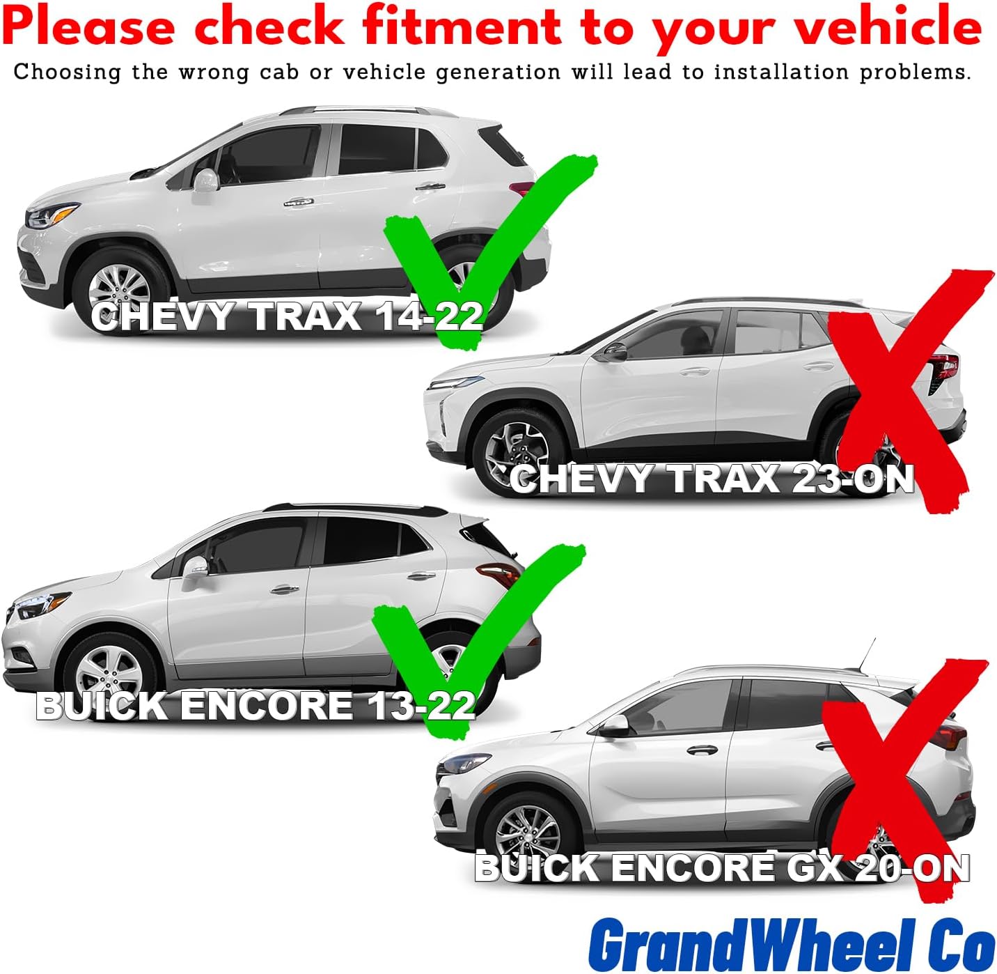 Window Deflectors Smoke Tinted In-Channel Side Window Vent Visor Deflectors Rain Guards Compatible with Buick Encore 2013-2022/Chevrolet (Chevy) Trax 2014-2022 - 4pcs. GW0187