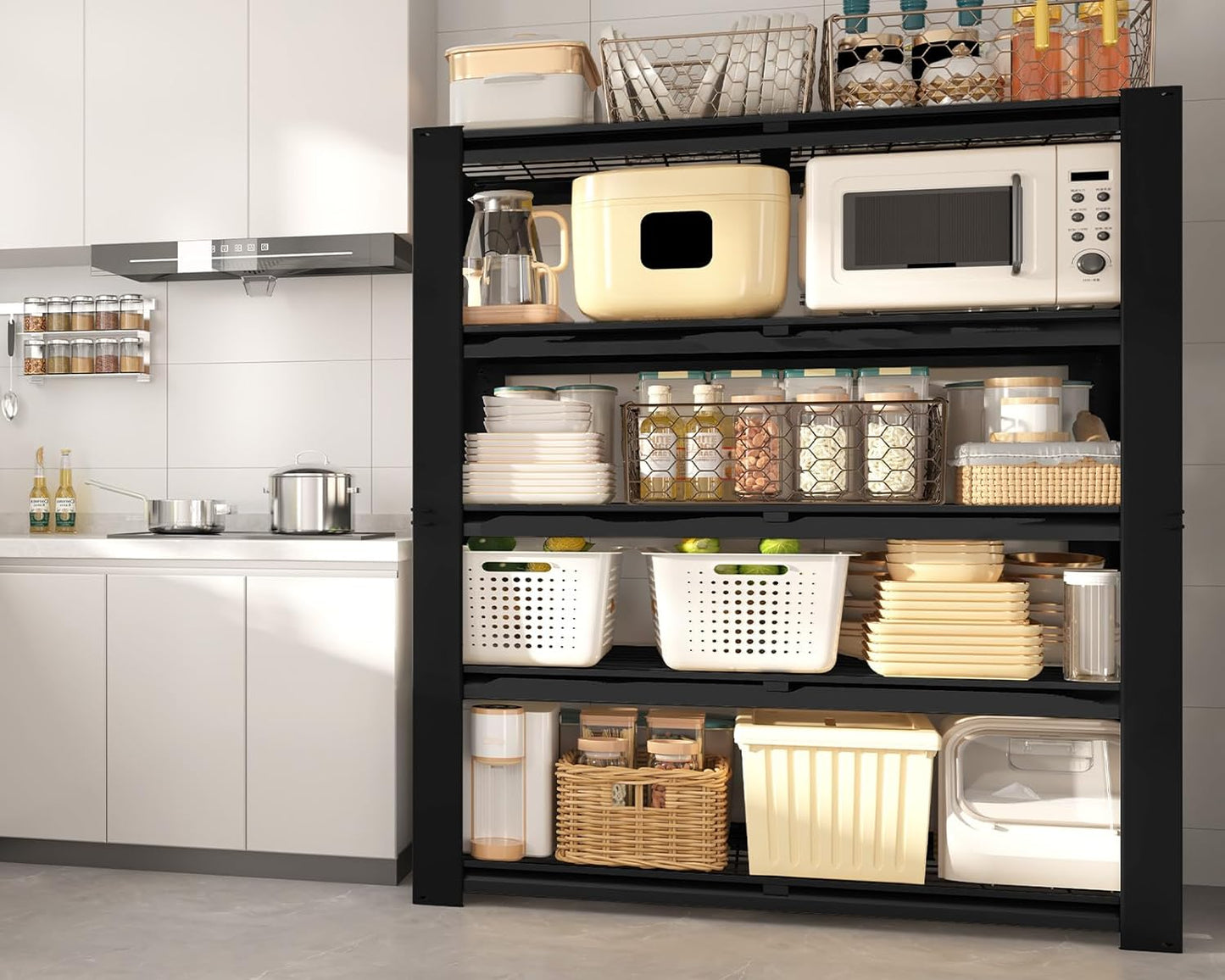 PrimeZone Heavy Duty Garage Shelving 5 Tier Heavy Duty Storage Shelves Adjustable Industrial Metal Wire Shelf Unit for Garage,Basement,Pantry,Warehouse,Commercial,36" W X 16" D X 72" H