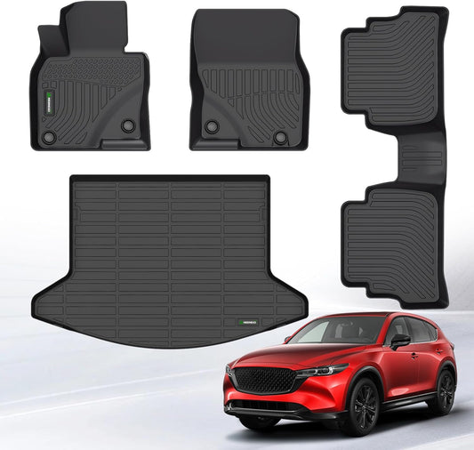 ANBINGO® for Mazda CX-5 Floor Mat & Cargo Liner, 2017-2025, Sport | Touring| Carbon Edition | Carbon Edition Turbo | Grand Touring | Grand Touring Reserve | Signature, TPE All Weather CX5 Mats Set