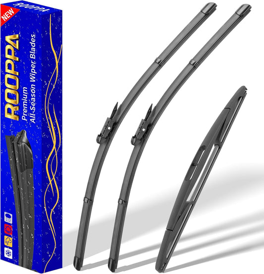 3 wipers Replacement for 2008-2012 Ford Escape, Windshield Wiper Blades Original Equipment Replacement - 20"/20"/12" (Set of 3) Pinch Tap