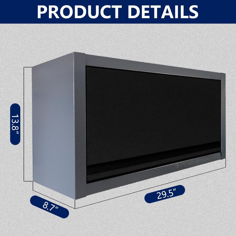 JZD Metal Hanging Upper Tool Storage Cabinets,Wall Mounted Garage Chest