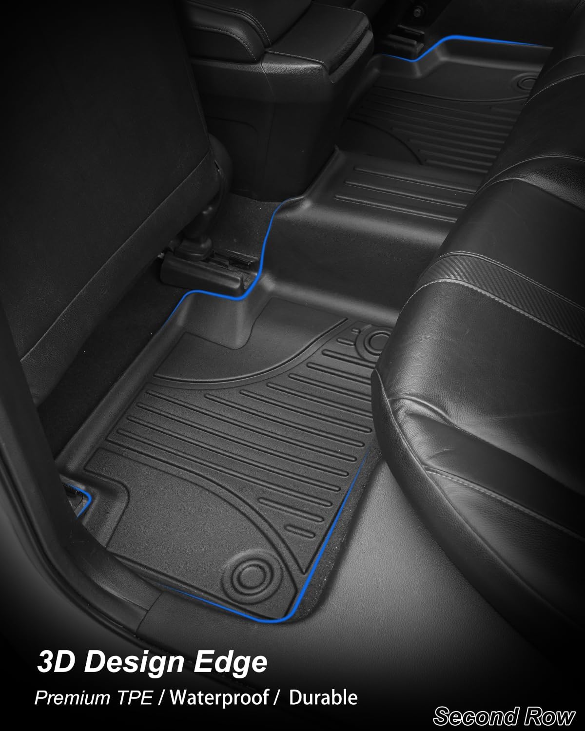 Floor Mats Fit for 2016-2021 Honda Civic Coupe/Sedan/Type R/Hatchback, TTX LIGHTING TPE All Weather Protection Front & Rear Row Floor Liners, Black