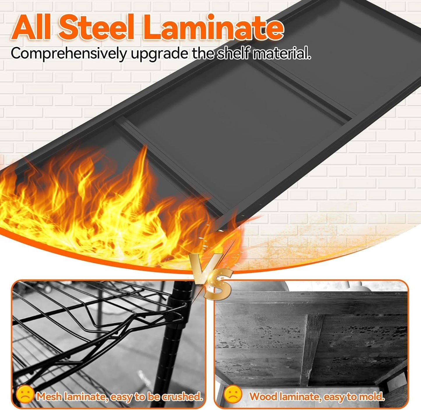 Metal Garage Shelving Unit, Heavy Duty Adjustable Storage Shelf, Steel Shelving, Industrial Shelves for Heavy Tools and Equipment (2-Tier 22" H x 16" W x 16" D)