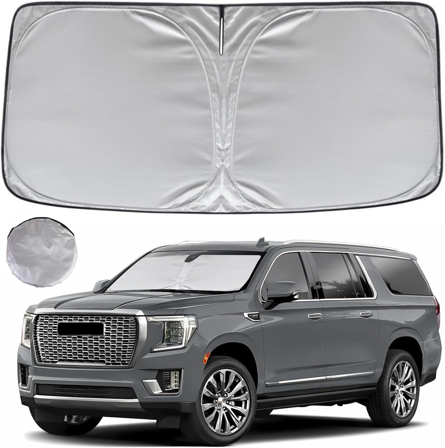 KAYZT Windshield Sun Shade for 2021-2025 GMC Yukon XL Foldable Sunshade Front Window Custom Fit Car Accessories