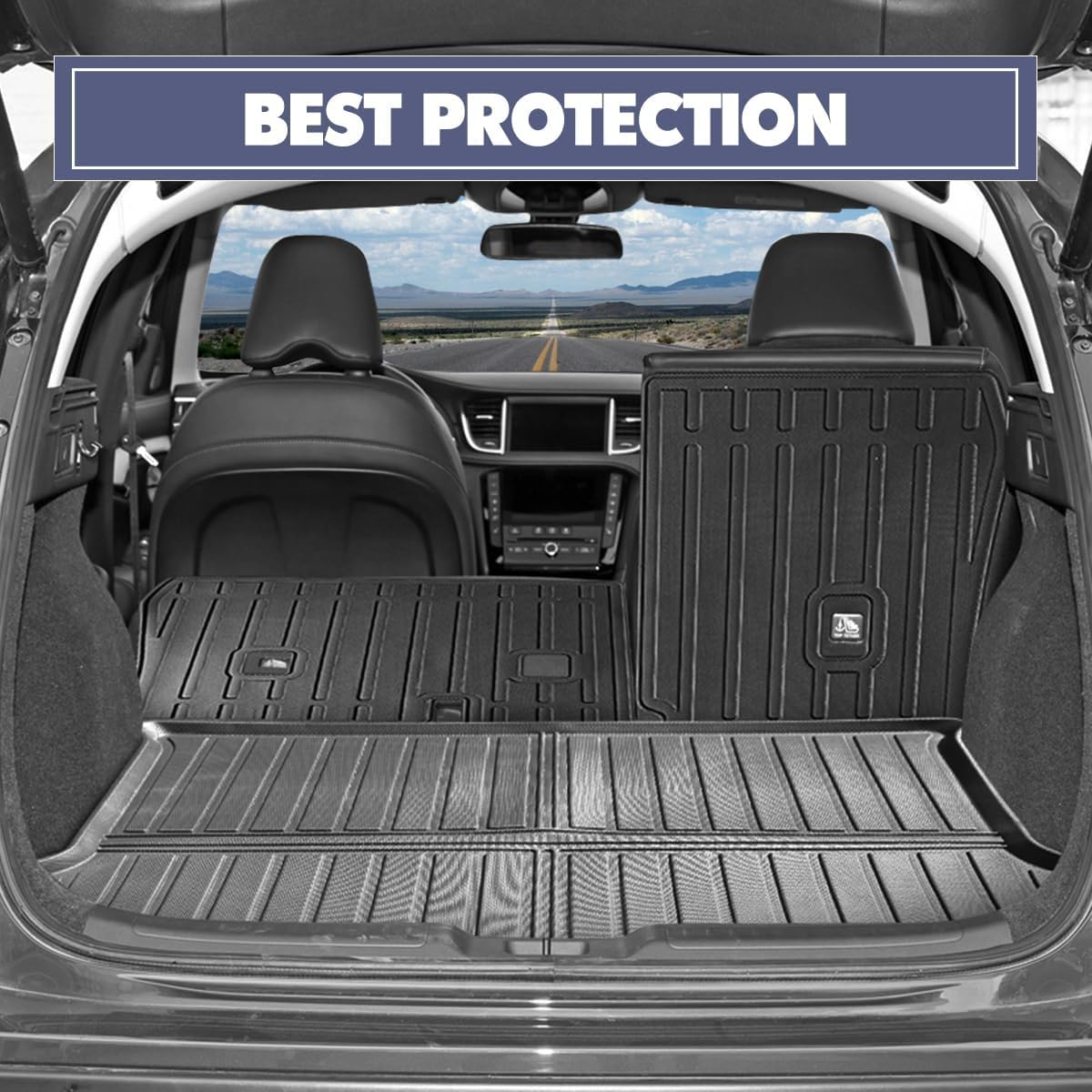 Cargo Mats Fit for Infiniti QX50 2025-2019/2022-2025 Infinit QX55 Trunk Mats，All-Weather TPE Cargo Trunk Liner Protector for 2019-2025 Infiniti QX50/2022-2025 Infinit QX55 Accessories (Cargo Liner)