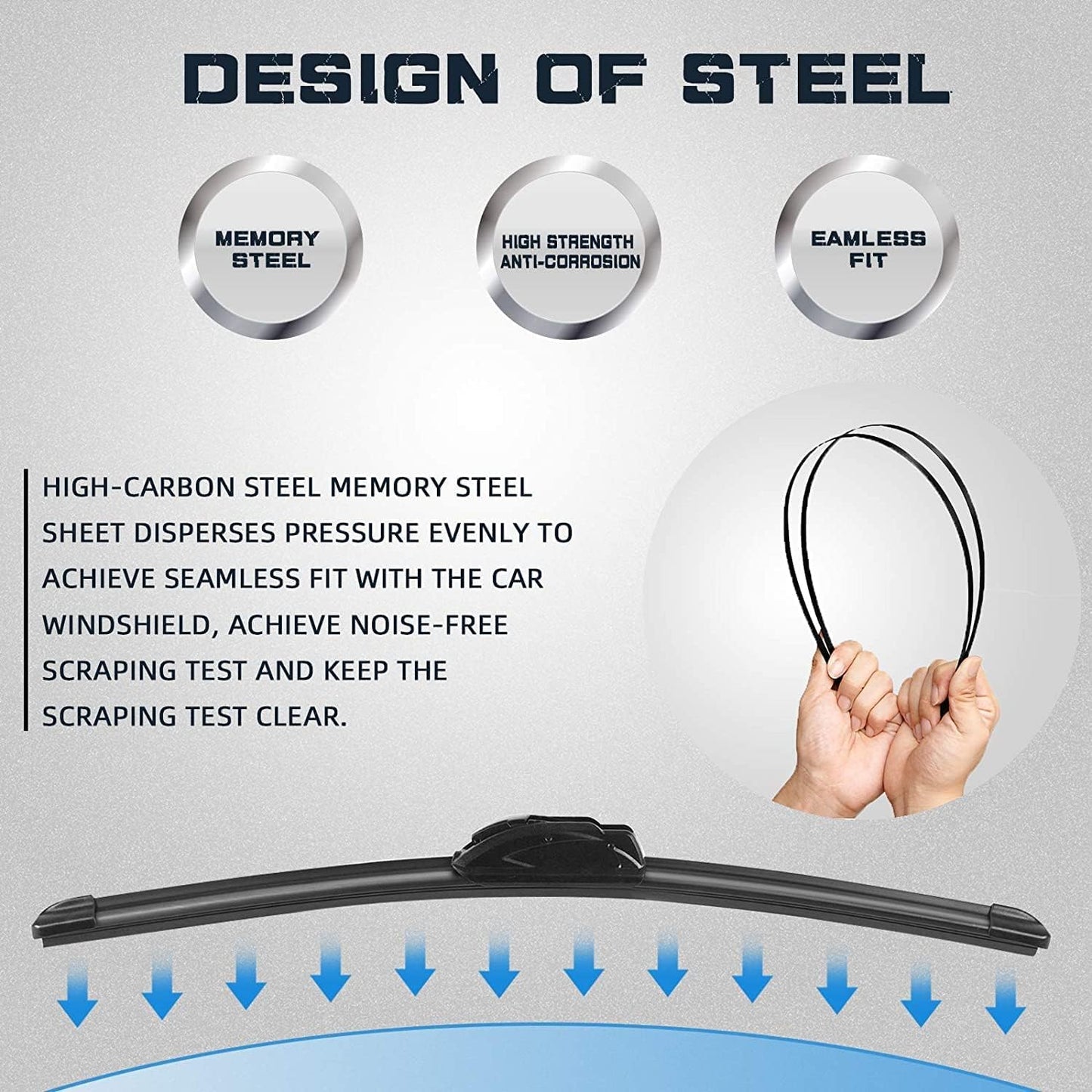 AUTOBOO 26"+20" Windshield Wipers with 14" Rear Wiper Blade Sets Replacement for Acura MDX 2014-2020 -Original Factory Quality (Pack of 3)