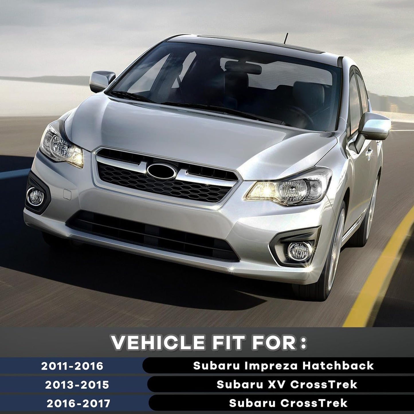 in Channel Auto Rain Guards Fit for 2011-2016 Impreza Hatchback, 2013-2015 Subaru XV CrossTrek, 2016-2017 CrossTrek, Durable Wind Deflector Vent Window Visor Shade, 4PCS