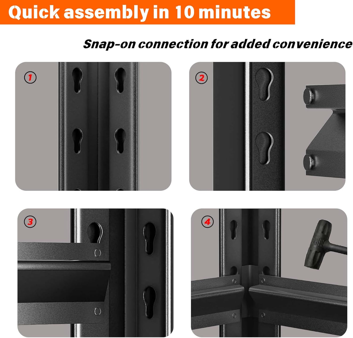 Metal Garage Shelving Unit, Heavy Duty Adjustable Storage Rack, Steel Shelving,3000 lbs Capacity, Industrial Shelves for Heavy Tools and Equipment (6-Tier 82" H x 36" W x 16" D)