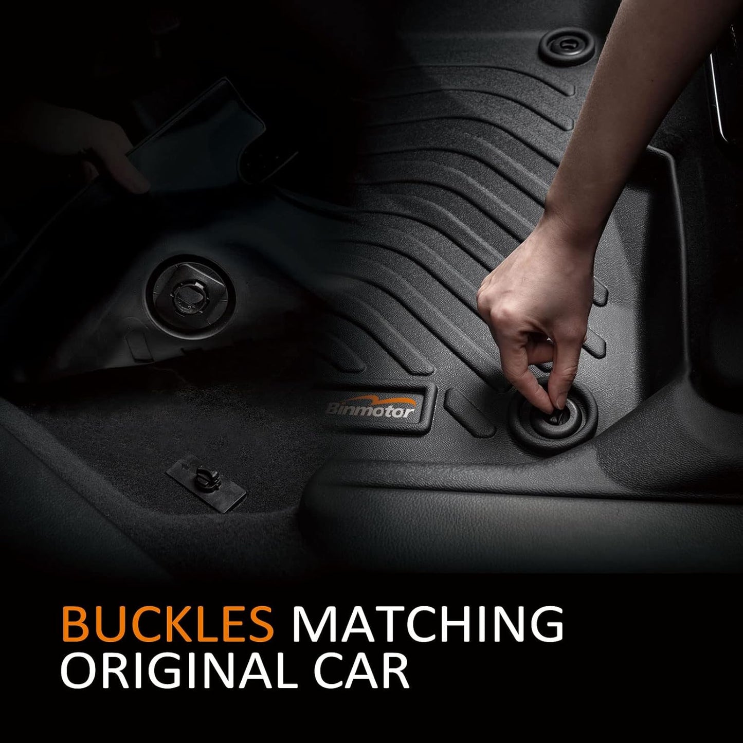 Binmotor-Floor Mats Cargo Liner Full Set for 2025 Mini Countryman(Not for SE/Electric Version), All Weather Car Mat Rubber Mat for Mini Countryman Trunk Liner Accessories Mats