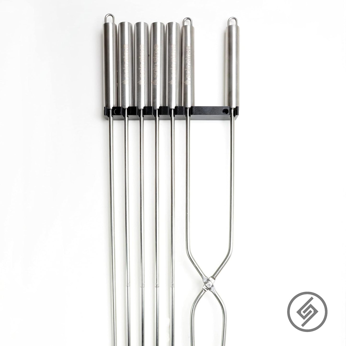 Spartan Mounts Hook Designed for Solo Stove Tools | Camping Backyard Family Campfire Tools Storage Display Rack Fire Hook Mount