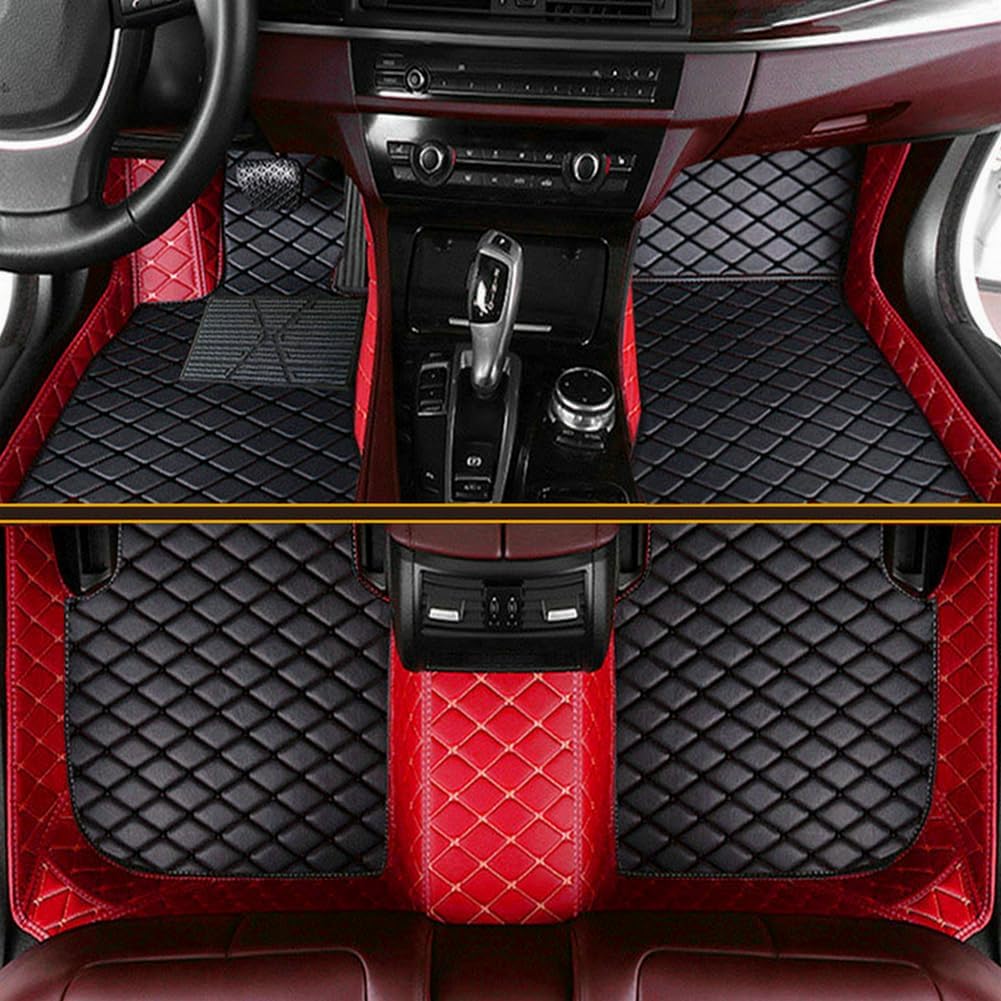 Customized Personalized car Floor mats, All-Weather Luxury car Floor mats, Waterproof and Anti Slip Leather car Floor mat Lining, 95% Customized car, Truck, and SUV Floor mats (Medium Black)