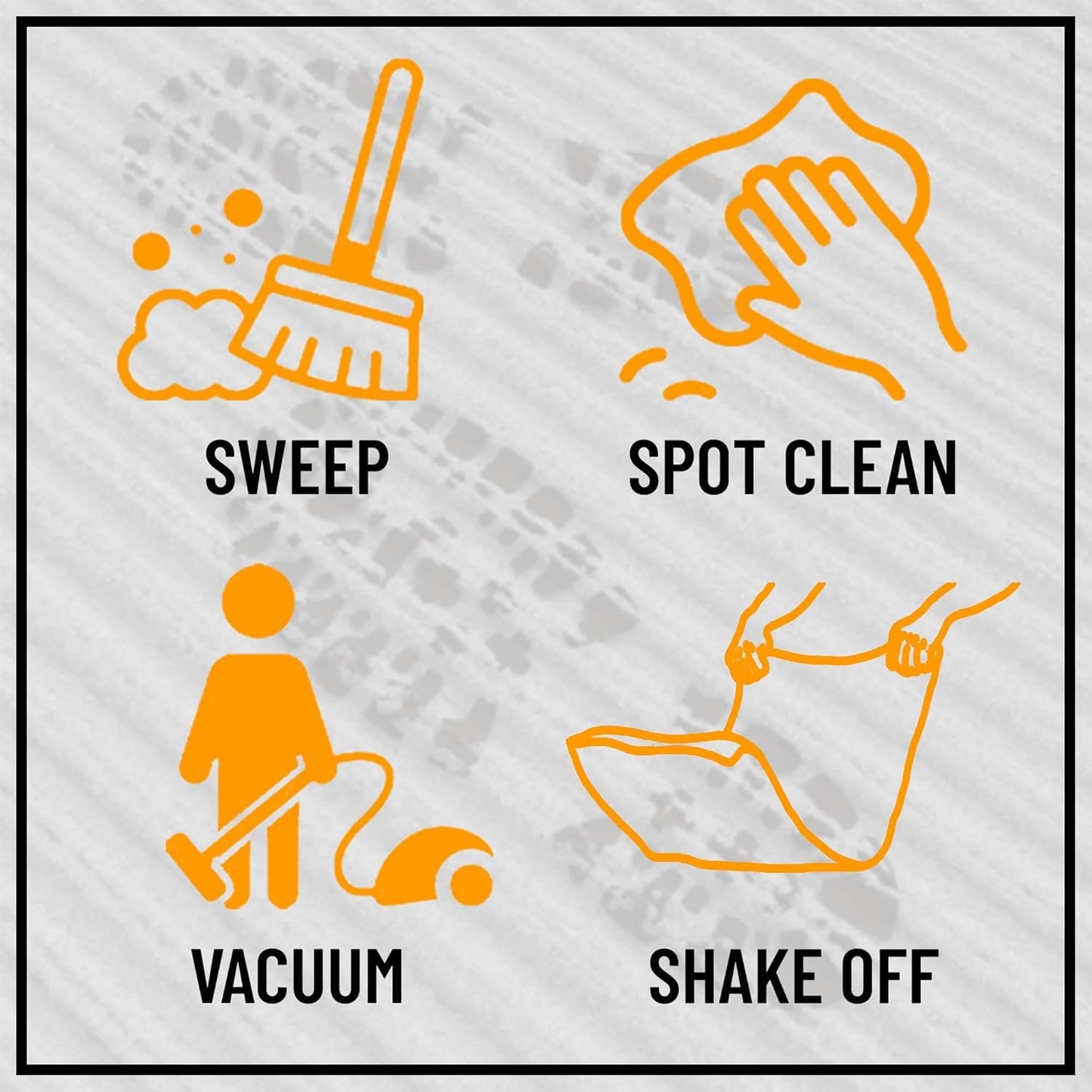 Ottomanson 3'11" x 14' Hallway Runner with Scraper Pile - Extra Durable Non-Slip Rug Mat for Indoor & Outdoor Use - Ideal for Kitchen, Entryway & Garage - High-Traffic Carpet, Black