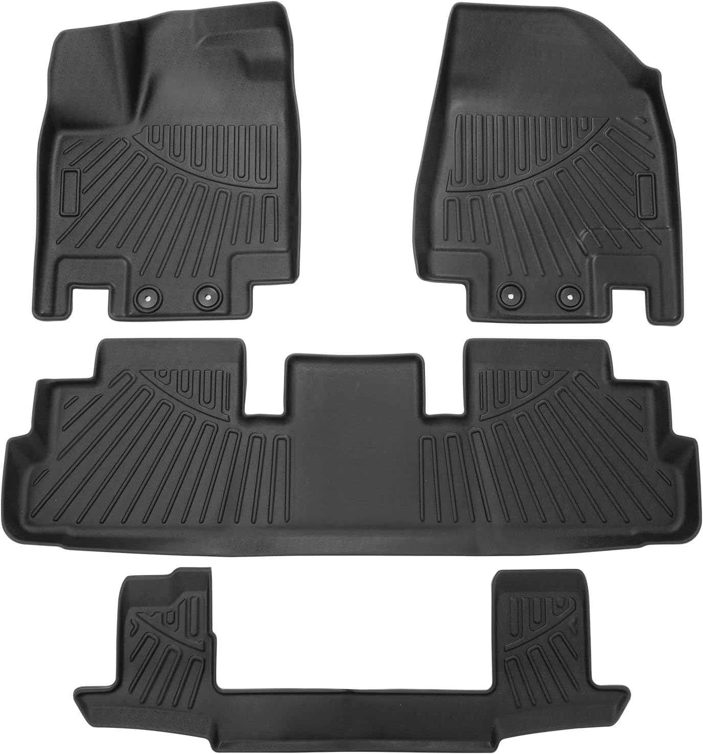 Powerty Floor Mats for 2023-2025 Nissan Pathfinder 7 Seats Accessories All Weather Floor Liners 3D TPE Floor Mat Heavy-Duty Floor Liners