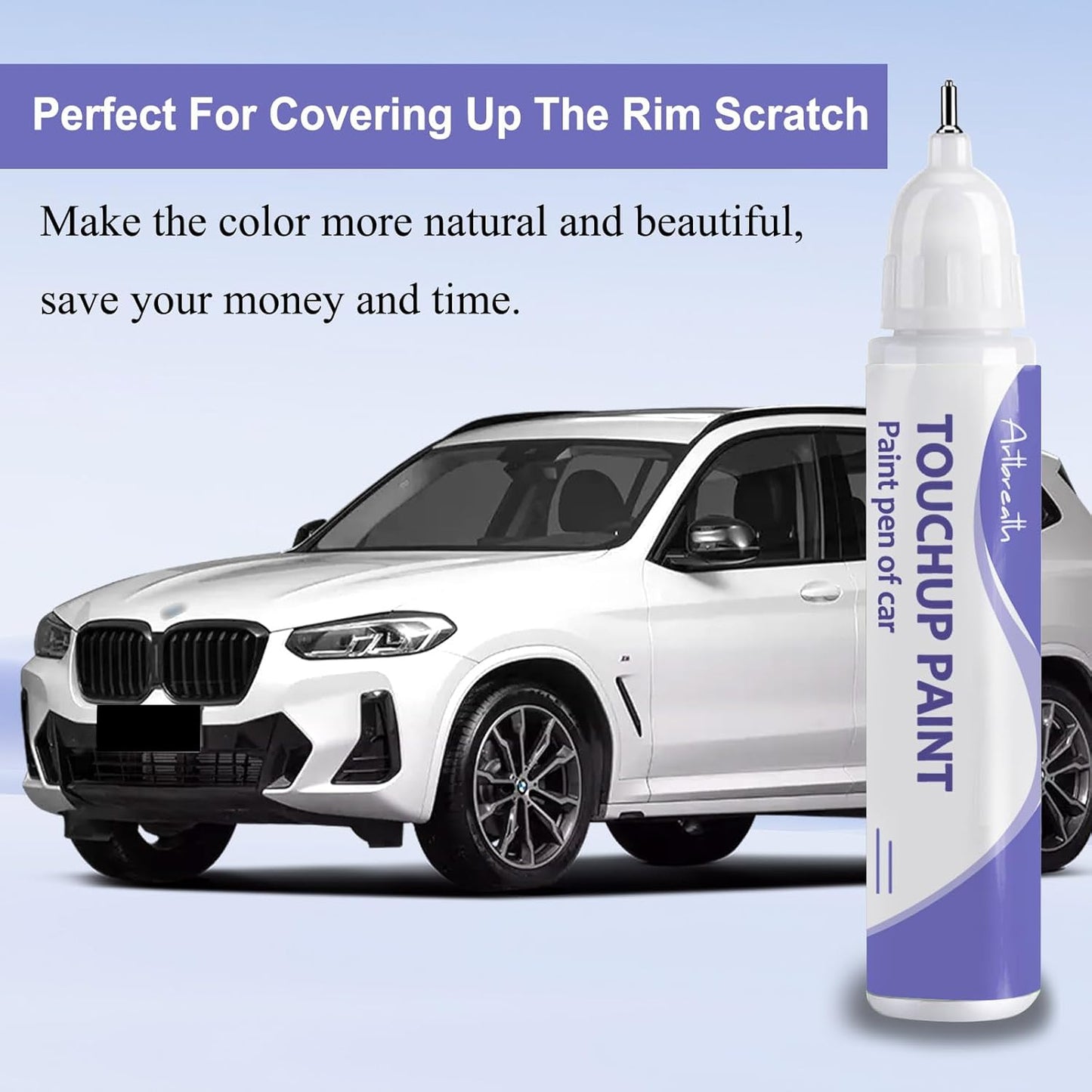 Touch Up Paint for BMW Mineral White (A96)-Exact Match–Chips and Nicks TouchUp Paint Pen Scratch Repair Car Accessories Car Paint Pen for Erase Car Scratches