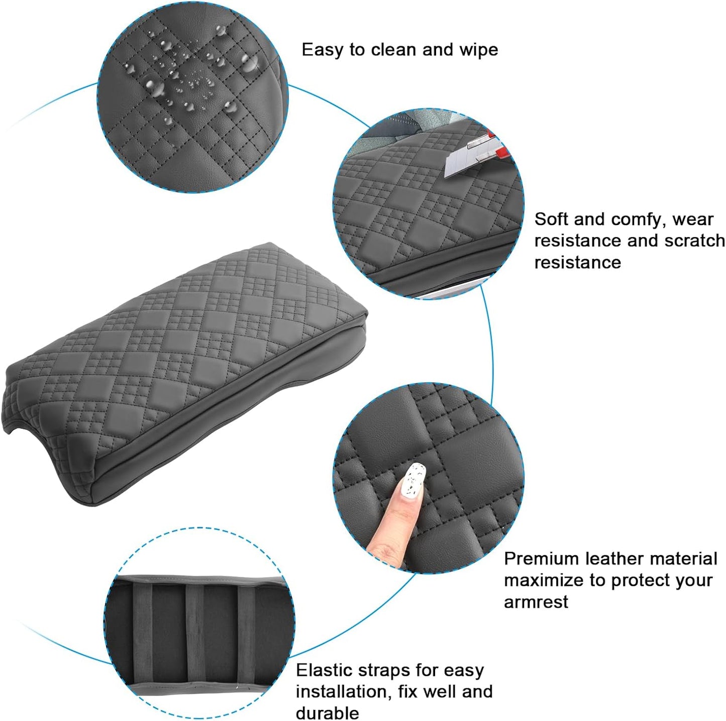 SXCY for 2025 2026 GMC Terrain Armrest Cover Pad for 2025 2026 GMC Terrain Accessories 2025 2026 Terrain Center Console Cover 2025 2026 Terrain Middle Console Cover Add Soft Cotton Cushion (Added-Pad)