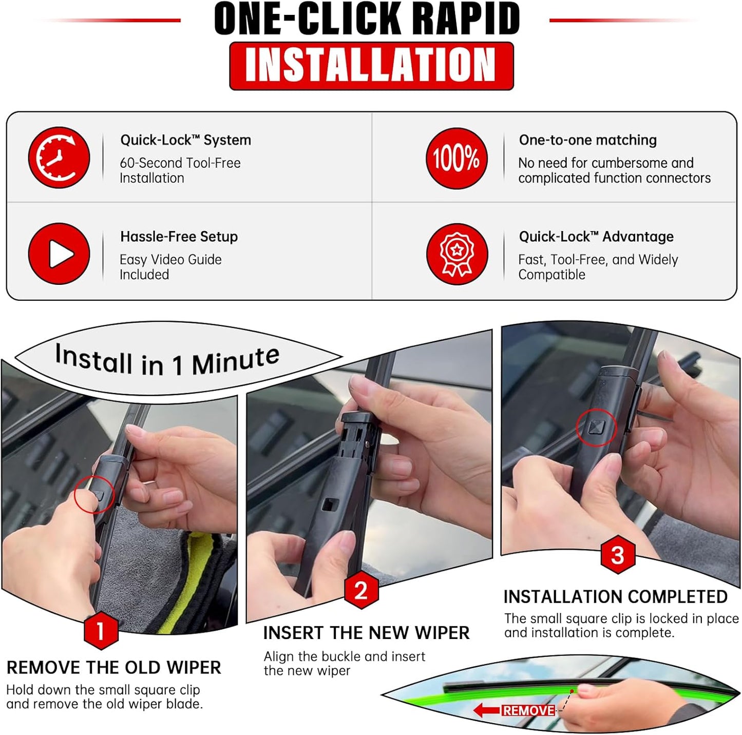 Windshield Wiper Blades Replacement for VW Volkswagen Tiguan 2018 2019 2020 2021 2022 Original Factory Quality Front Rear Wipers Blade Set for My Car - 25" 22" 15" (Pack of 3)