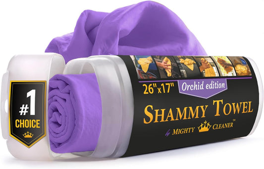 Premium Shammy Cloth for Car Drying - Super Absorbent Reusable Chamois Towel - Scratch-Free Car Drying Towel (26'x17')