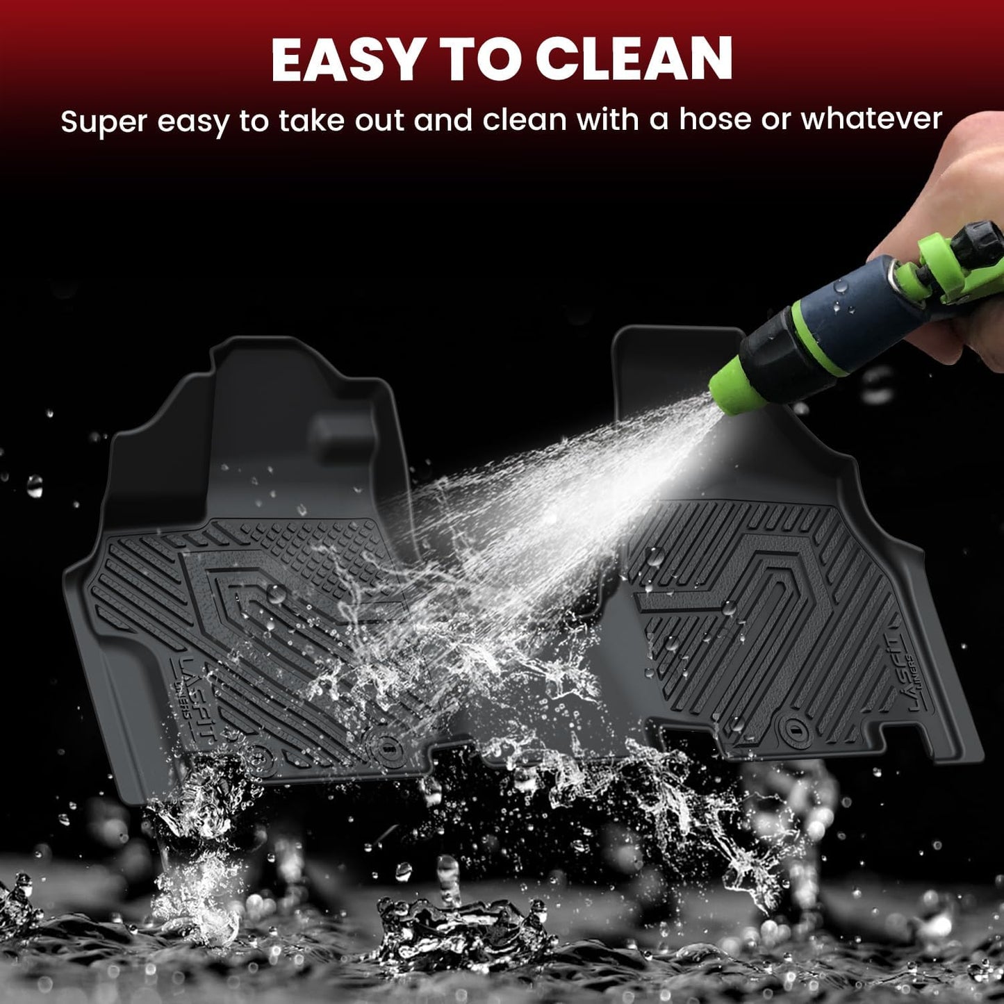 LASFIT Floor Mats & Trunk Mat for Honda Odyssey 2011 2012 2013 2014 2015 2016 2017 Mini Passenger Van (Fit 7& 8 Seats), All Weather TPE Car Floor Liners, 1st & 2nd & 3rd Row & Cargo Mat Full Set