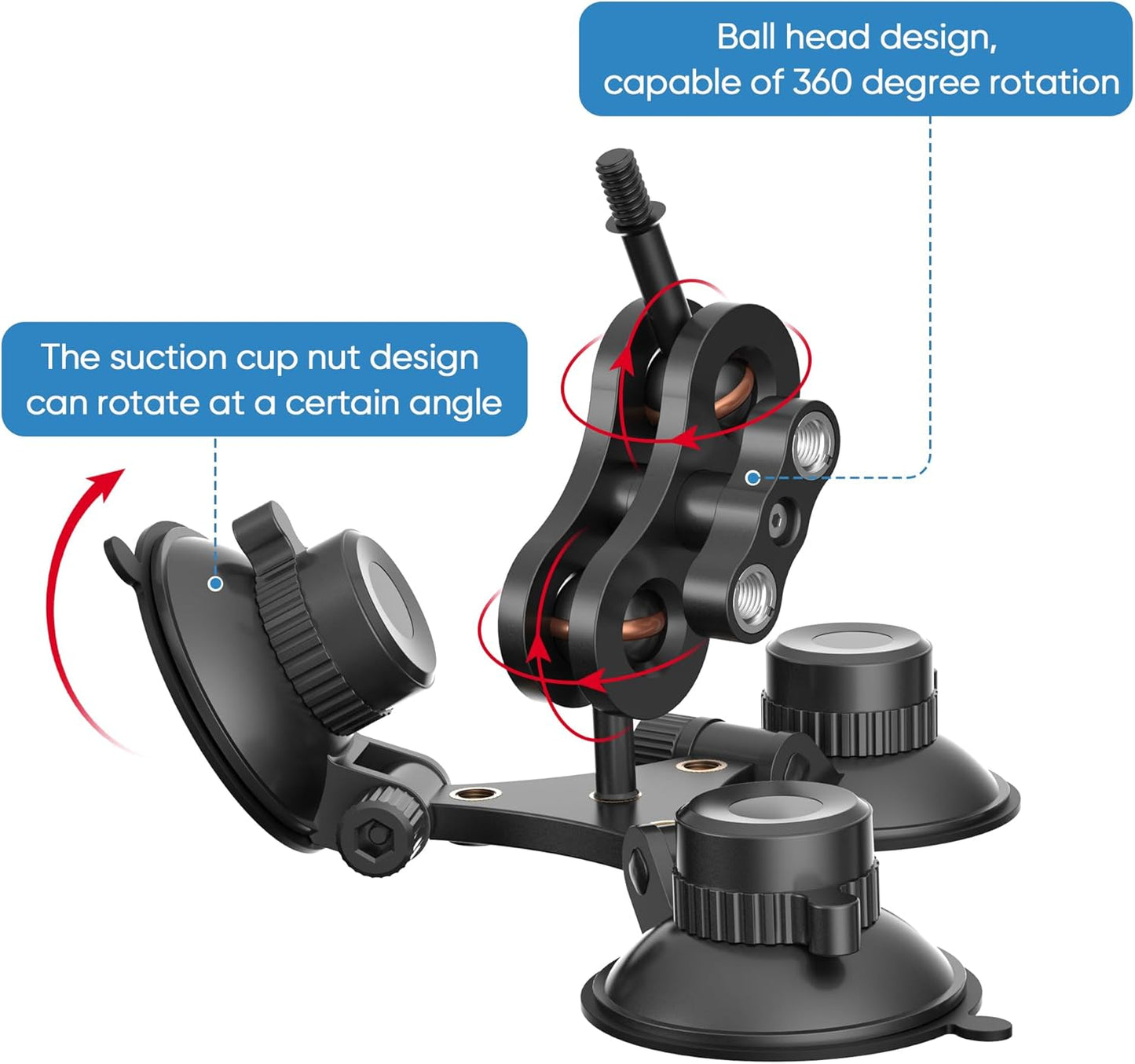 Radar Detector Mount, Triangular Suction Cup Mount,Windshield Radar Detector Suction Cup Bracket (for Escort Passports, Beltronics Radar)