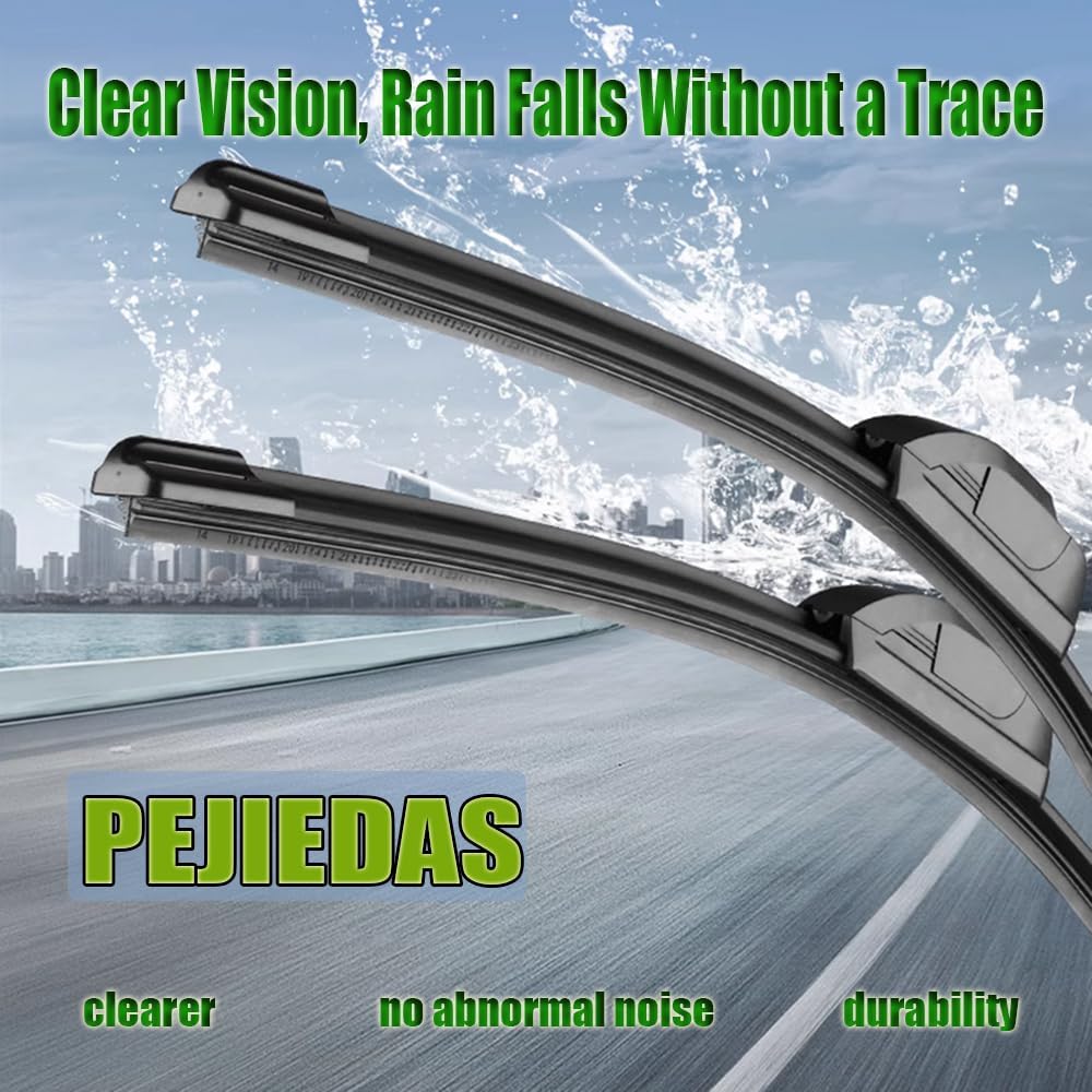 OEM Quality Front Wiper Blades, Replacement for 2002-2008 Dodge Ram 1500 2500, OE Original Style (24 Inch + 24 Inch Front Wiper Blades)