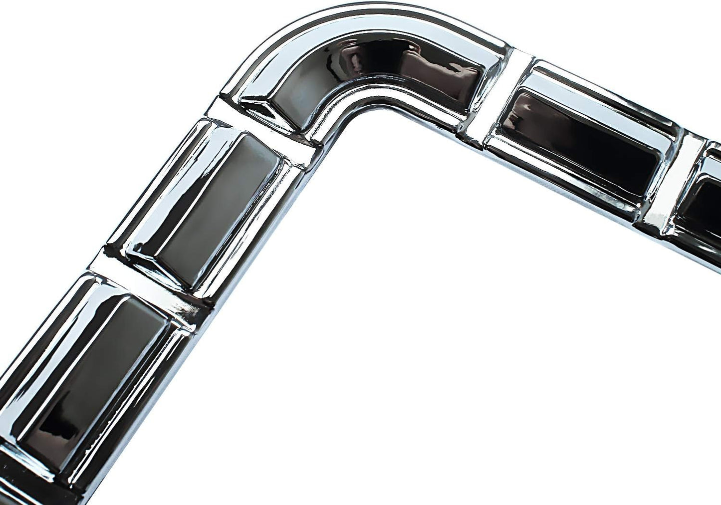 3D Chrome License Plate Frames, Pure Zinc Alloy Metal (Chain Pattern)