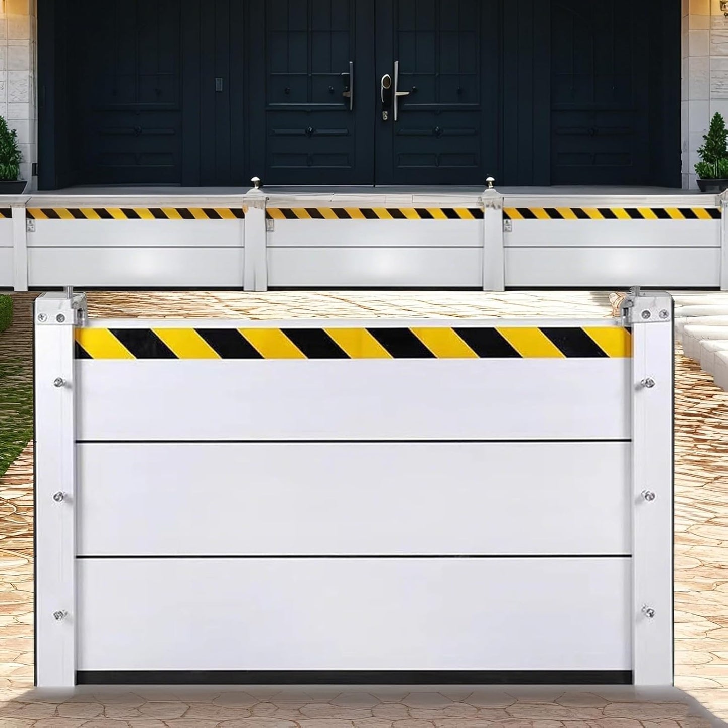 Flood Barriers for Home Exterior,Aluminum Alloy Outdoor Garage Doors Water Barriers for Flooding(H15.7Inch,L14FT)